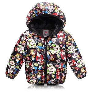 Χειμερινά πολύχρωμα χειμωνιάτικα μπουφάν κατάλληλα για αγόρια και κορίτσια σε διάφορα χρώματα, με τον Mickey Mouse και τον Goofy