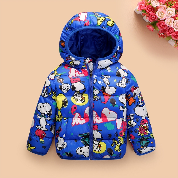 Детски шарени зимни, топли якета подходящи за момчета и момичета в различни цветове, с Мики Маус и Гуфи