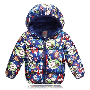 Детски шарени зимни, топли якета подходящи за момчета и момичета в различни цветове, с Мики Маус и Гуфи