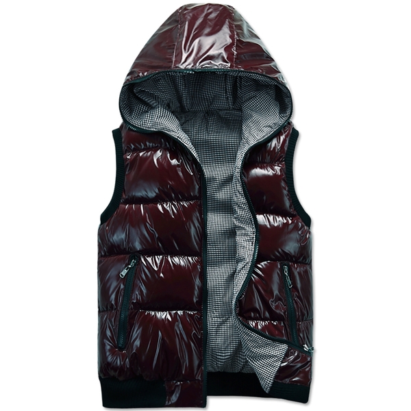 Зимни мъжки елеци с две лица - няколко цвята червен, червен, син елек