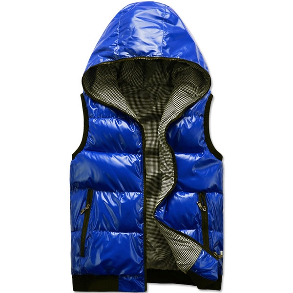 Зимни мъжки елеци с две лица - няколко цвята червен, червен, син елек