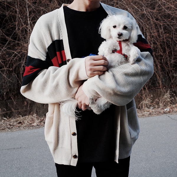 Широка мъжка жилетка в 2 цвята - бежов и тъмносин