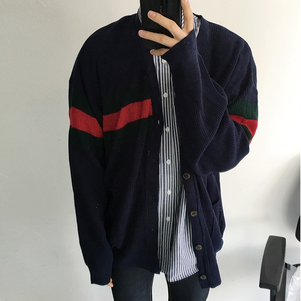 Широка мъжка жилетка в 2 цвята - бежов и тъмносин