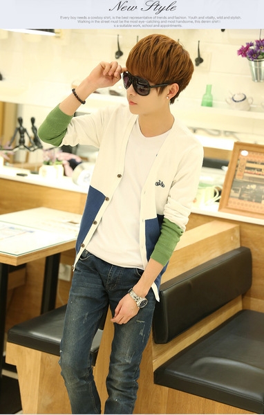 Мъжка жилетка с V-образно деколте в различни цветове