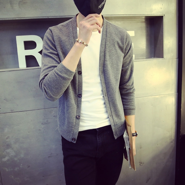 Тънка мъжка жилетка в червен, черен, светлосив и тъмносив цвят