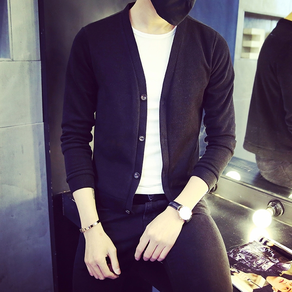 Тънка мъжка жилетка в червен, черен, светлосив и тъмносив цвят