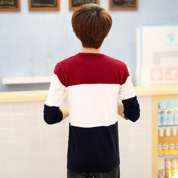 Мъжки пуловер в различни цветове и шарки - 4 модела