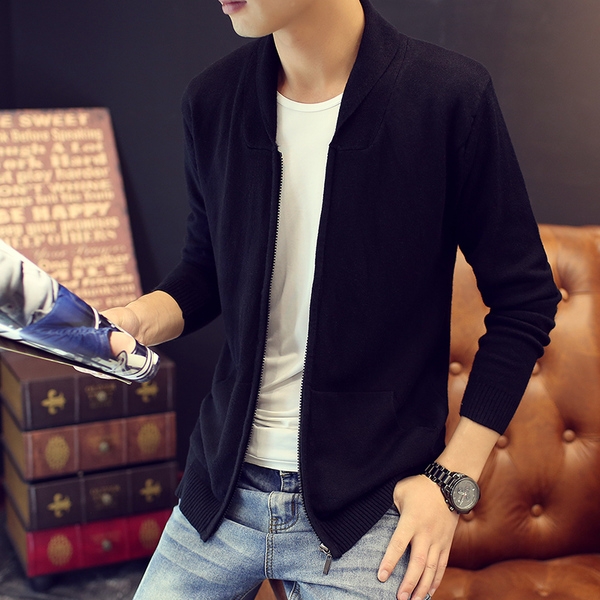 Есенни зимни и пролетни мъжки жилетки с цип - сиви, черни, сини модерни и елегантни