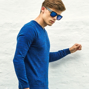 Αντρικό κομψό πουλόβερ με V-λαιμό μπλε, γκρι, σκούρο γκρι, κόκκινο και μοβ