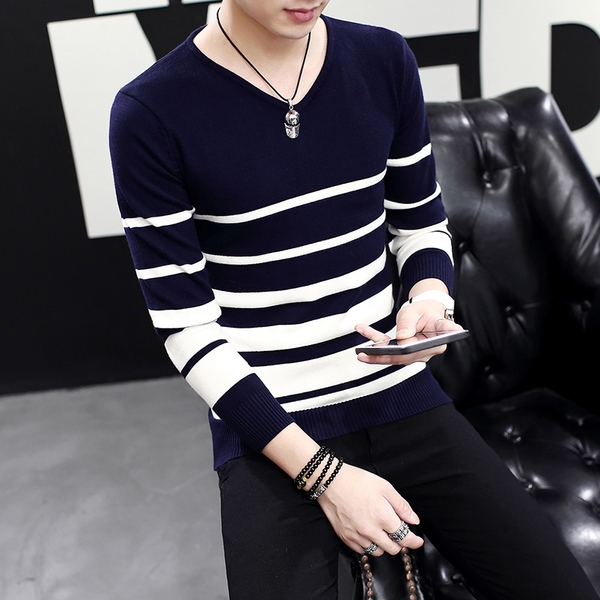 Мъжки Слим пуловер в три цвята