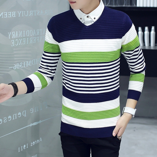 Мъжки пуловер в различни свежи цветове