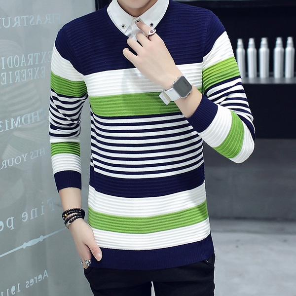 Мъжки пуловер в различни свежи цветове