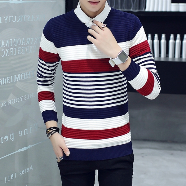 Мъжки пуловер в различни свежи цветове