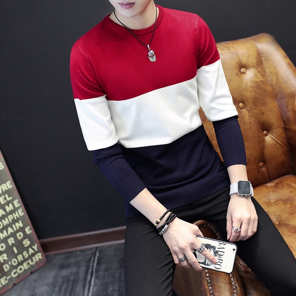 Мъжки пуловер в най-различни цветове тип Слим