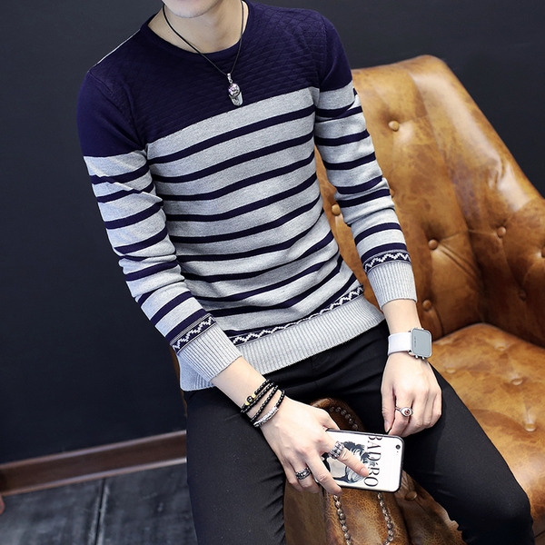 Мъжки пуловер в най-различни цветове тип Слим