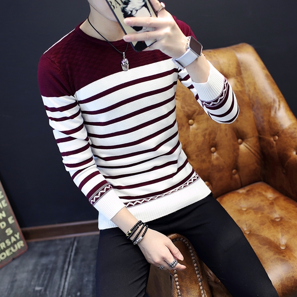 Мъжки пуловер в най-различни цветове тип Слим