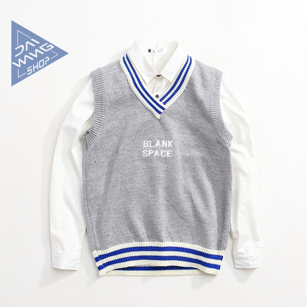 Мъжка жилетка в сив, черен и тъмносин цвят