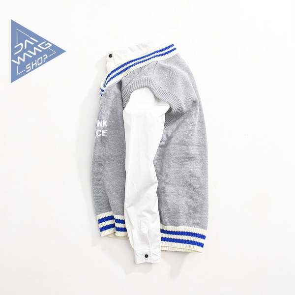 Мъжка жилетка в сив, черен и тъмносин цвят