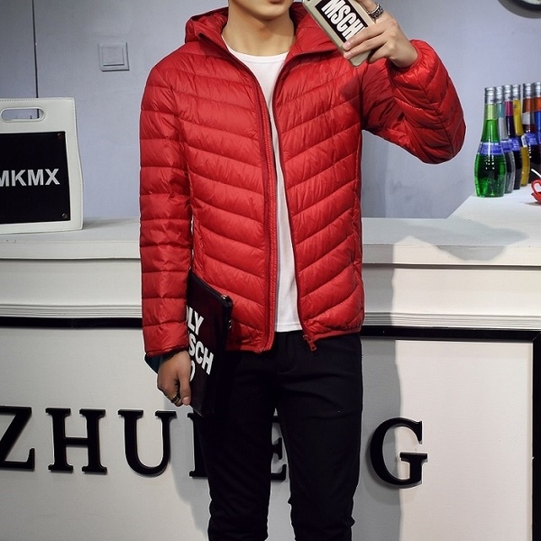 Есенно-зимни якета за мъже с качулка и без качулка в 7 цвята - с малка торбичка за съхранение.