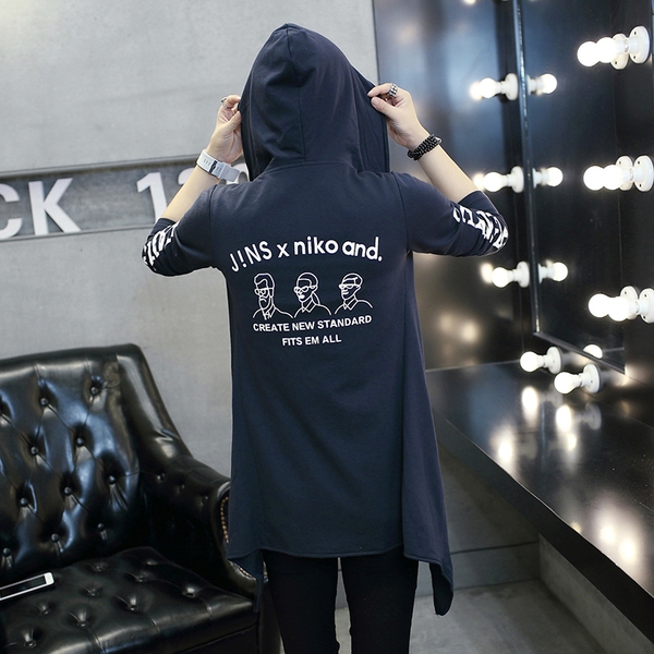 Есенна дълга мъжка жилетка с качулка в четири цвята. 