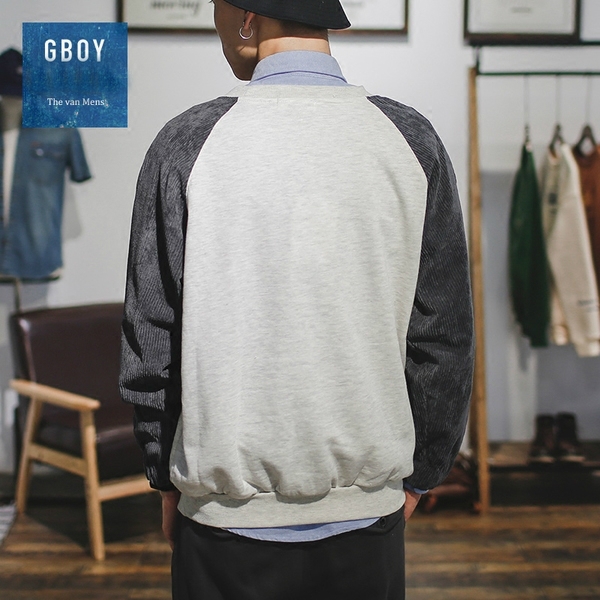 Αντρικές  Μπλούζες   για το  φθινόπωρο με ροζ, κίτρινο και γκρι μανίκια