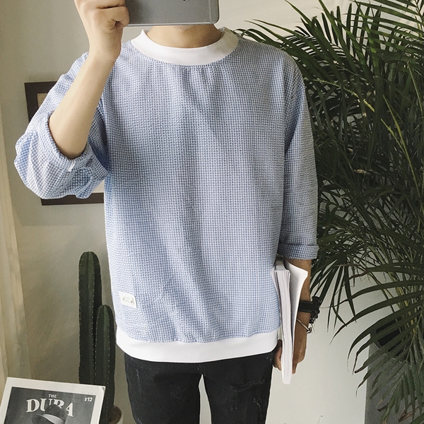 Αντρικές  Μπλούζες ριγέ  για το  φθινόπωρο 3/4 μανίκι - πέντε top model