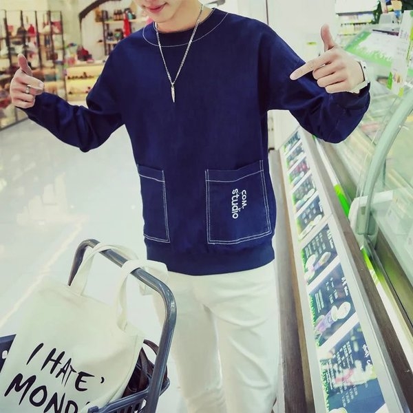 Φούτερ μπλούζα  για τους άντρες  σε δύο χρώματα και τσέπες