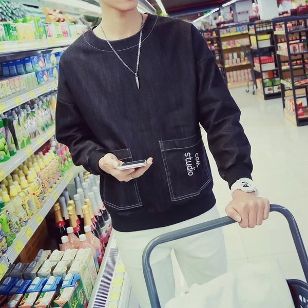 Φούτερ μπλούζα  για τους άντρες  σε δύο χρώματα και τσέπες