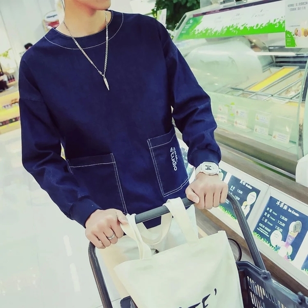 Φούτερ μπλούζα  για τους άντρες  σε δύο χρώματα και τσέπες