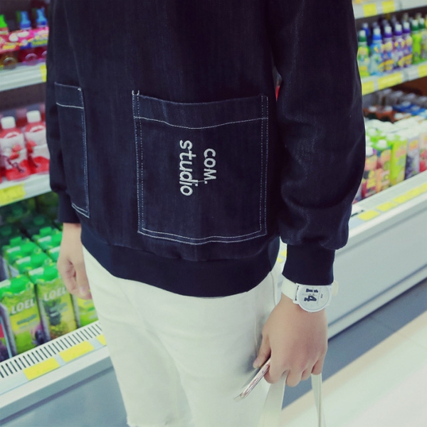 Φούτερ μπλούζα  για τους άντρες  σε δύο χρώματα και τσέπες