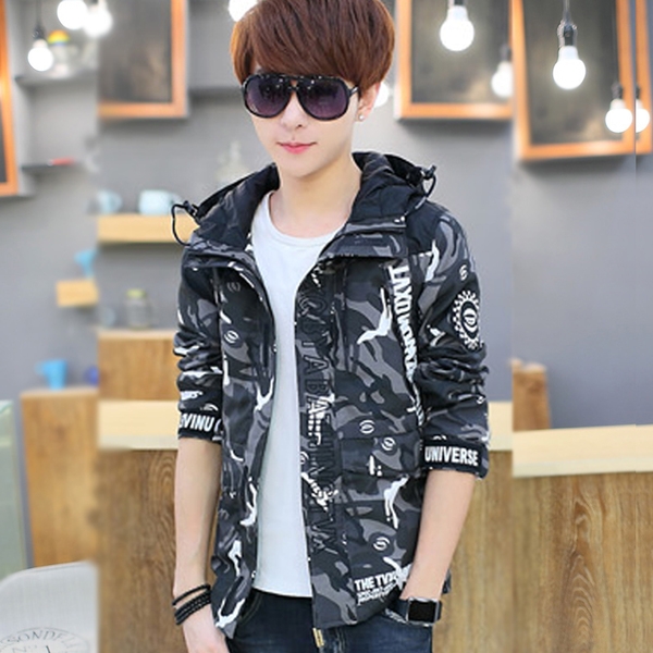 Ανδρικόμπουφάν με κουκούλα σε διάφορα χρώματα