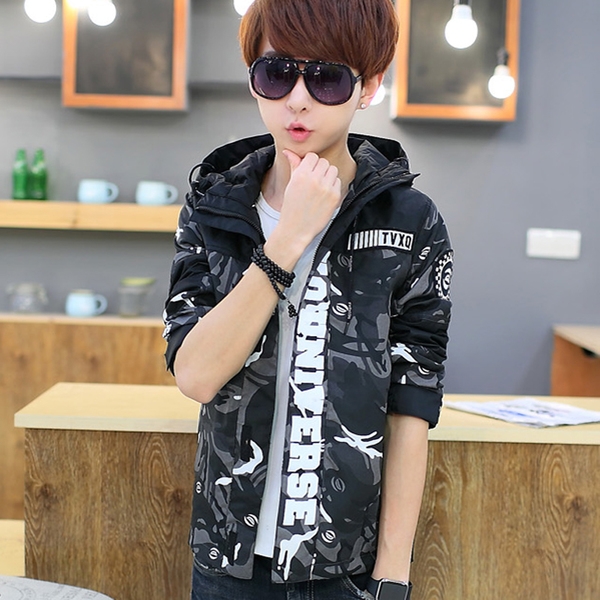 Ανδρικόμπουφάν με κουκούλα σε διάφορα χρώματα