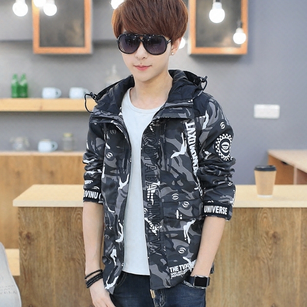 Ανδρικόμπουφάν με κουκούλα σε διάφορα χρώματα