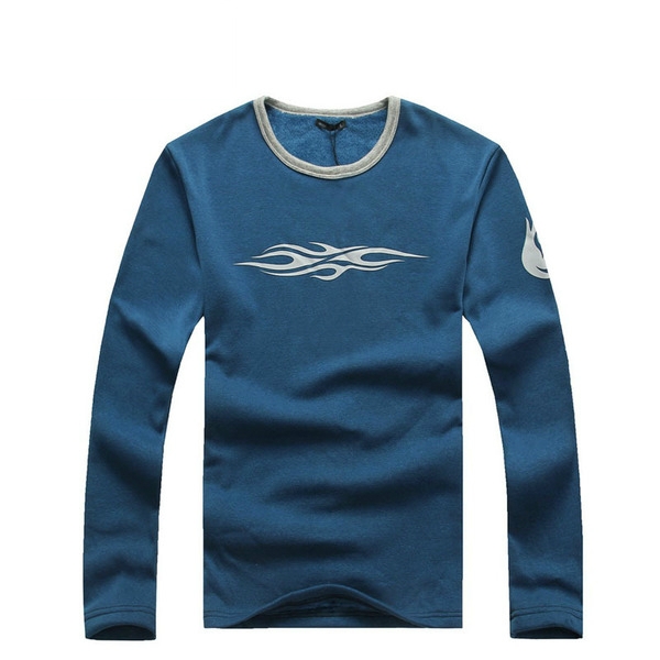 Топла блуза от кашмир за мъже с сив, черен, син и бял цвят