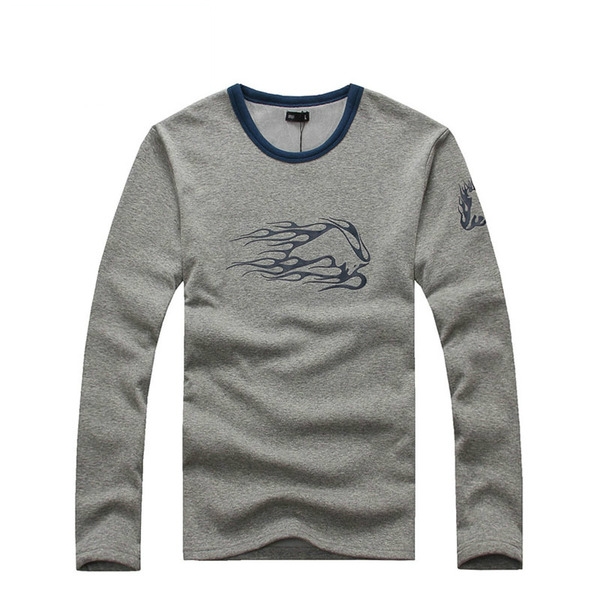 Топла блуза от кашмир за мъже с сив, черен, син и бял цвят