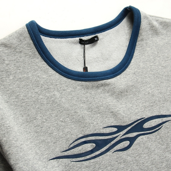 Топла блуза от кашмир за мъже с сив, черен, син и бял цвят