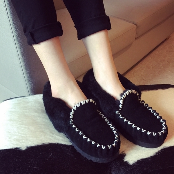 Зимни дамски боти с плюш в няколко цвята