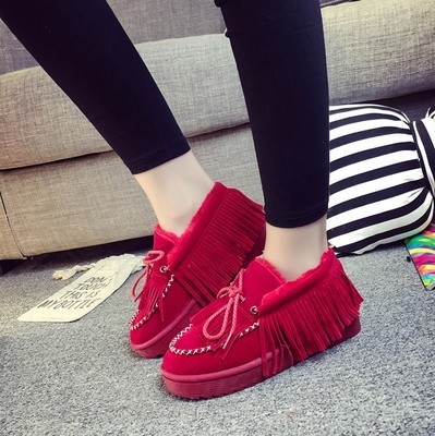 Топли дамски боти на ресни в няколко цвята