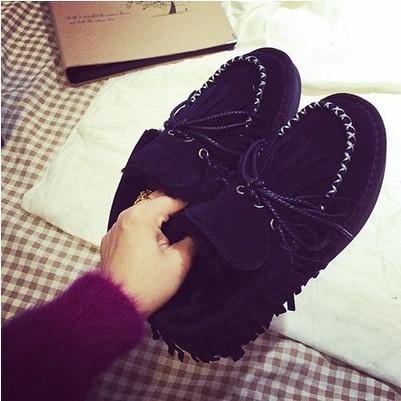 Топли дамски боти на ресни в няколко цвята