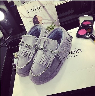 Топли дамски боти на ресни в няколко цвята