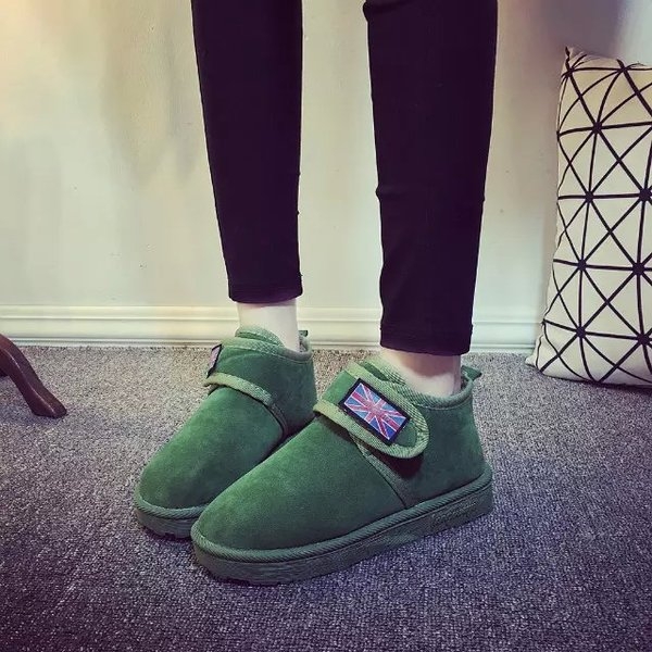 Μοντέρνες γυναικείες μπότες σε τρία χρώματα - πράσινο, μπεζ και μαύρο με βελκρό