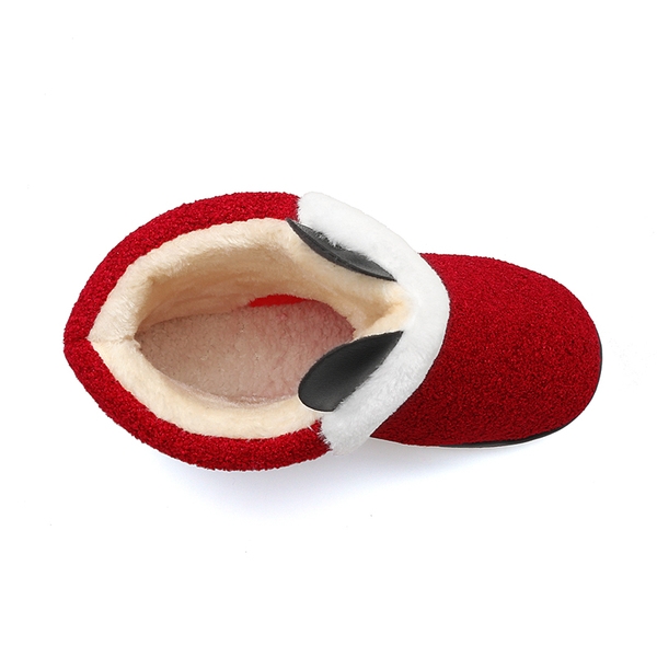 Дебели дамски боти в черен и червен цвят с панда