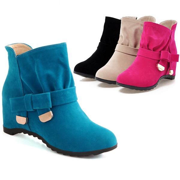 Κομψές γυναικείες μπότες με κορδέλα σε ροζ, μπλε, μαύρο και μπεζ χρώμα