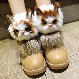 Сладки дамски боти с котенце в 3 модела