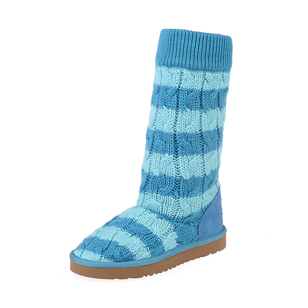 Дамски вълнени ботуши в розов, син и тъмносин цвят на рае