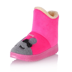 Γυναικείες  μπότες με λαγουδάκι σε ροζ χρώμα