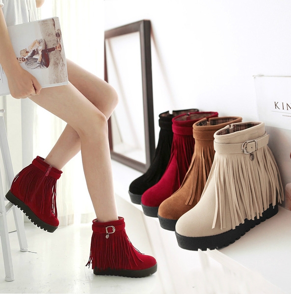 Γυναικείες μπότες  σε 4 χρώματα-  μαύρο καφέ κόκκινο κρασί