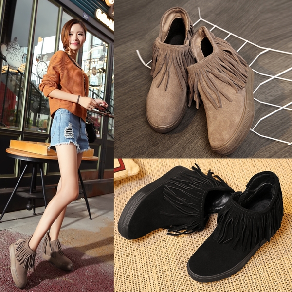 Γυναικείες μπότες με κορδόνια και φερμουάρ σε μαύρο και ανοιχτό καφέ  χρώμα από τεχνητό δέρμα