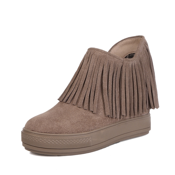 Γυναικείες μπότες με κορδόνια και φερμουάρ σε μαύρο και ανοιχτό καφέ  χρώμα από τεχνητό δέρμα