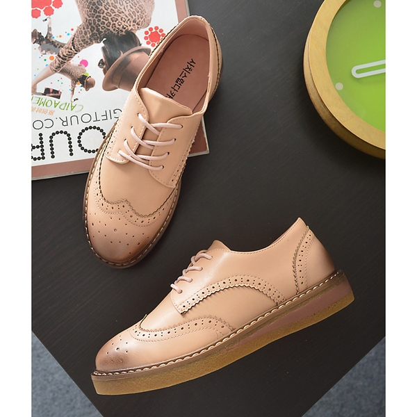 Дамски обувки в черен, сив, розов и кафяв цвят с връзки